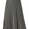 Thom Browne super 120s combo pleat skirt