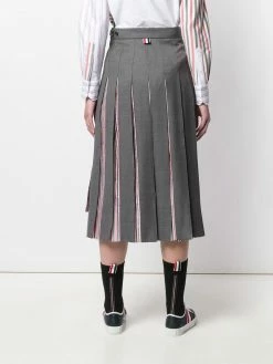 Thom Browne super 120s combo pleat skirt