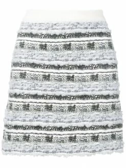 Thom Browne Check Tweed Yarn Miniskirt