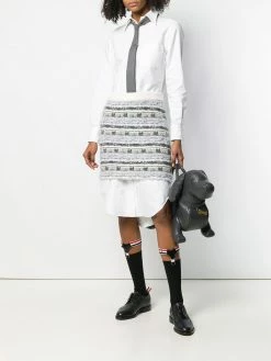 Thom Browne Check Tweed Yarn Miniskirt