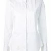 Thom Browne solid poplin tuxedo shirt