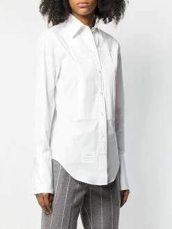 Thom Browne solid poplin tuxedo shirt