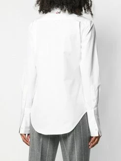 Thom Browne solid poplin tuxedo shirt