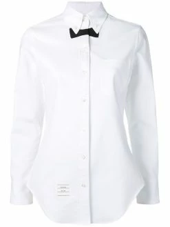 Thom Browne trompe l'oeil bow tie piqué shirt