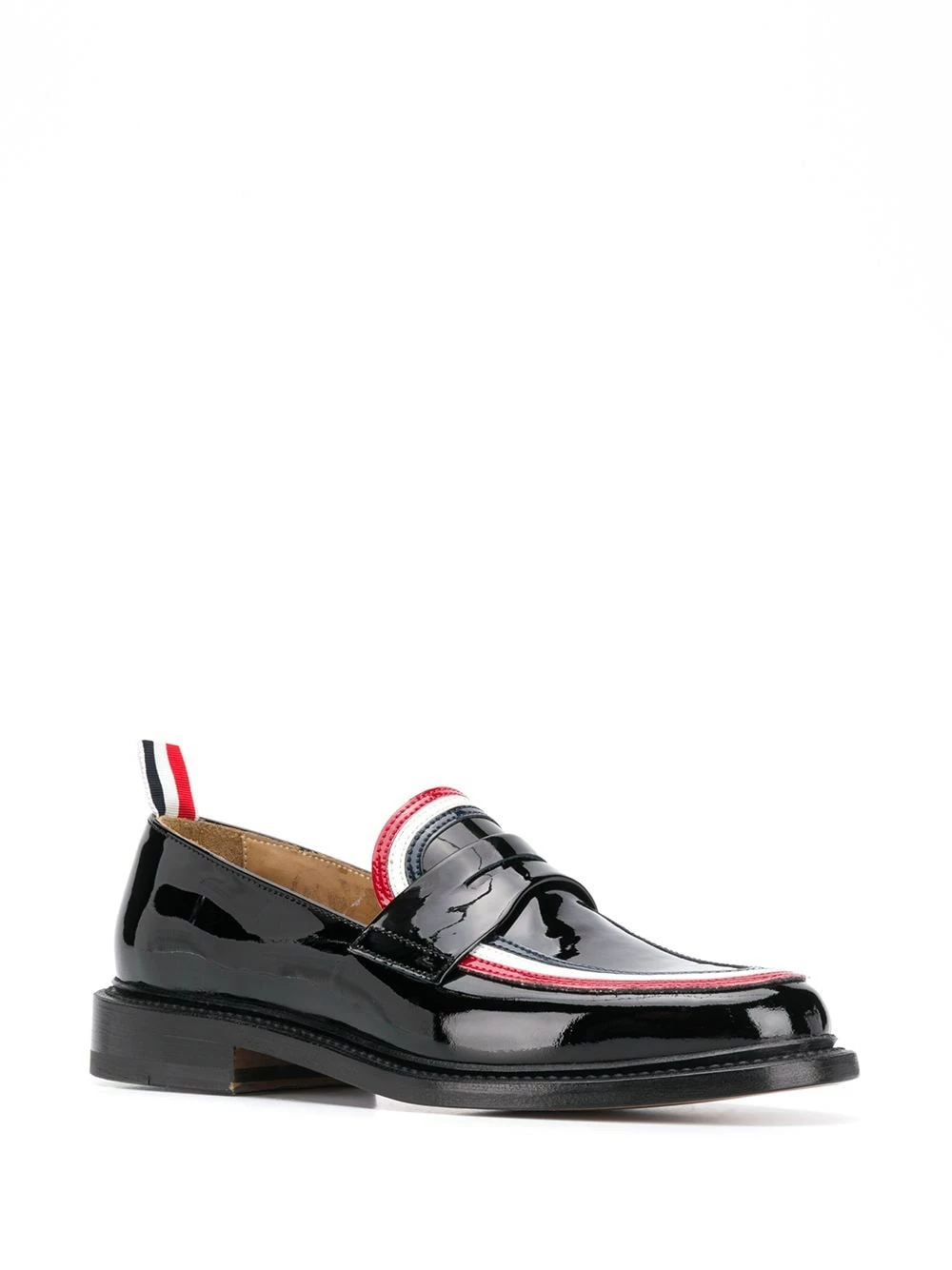 Thom Browne RWB detail penny loafers of women 2 Thom Browne RWB-detail penny loafers