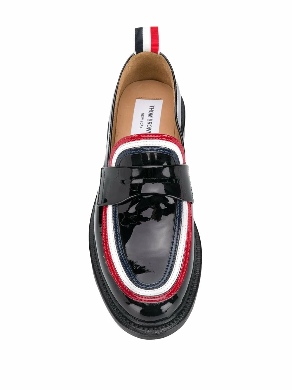 Thom Browne RWB detail penny loafers of women 4 Thom Browne RWB-detail penny loafers