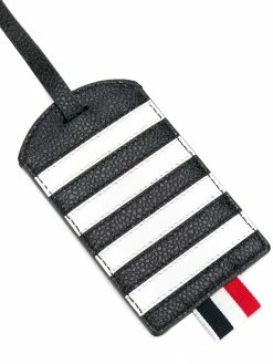 Thom Browne 4-bar stripe luggage tag