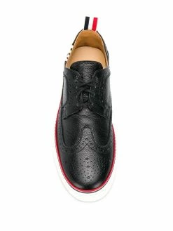 Thom Browne 4-bar pebbled brogue sneakers