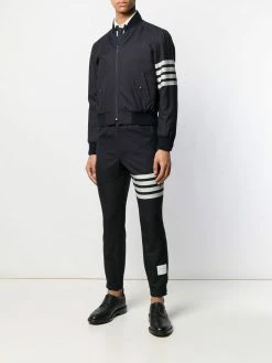 Thom Browne 4-Bar plain weave suiting bomber jacket