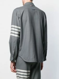 Thom Browne 4-Bar snap front wool shirt jacket