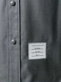 Thom Browne 4-Bar snap front wool shirt jacket