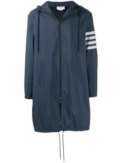 Thom Browne 4-Bar long hooded parka