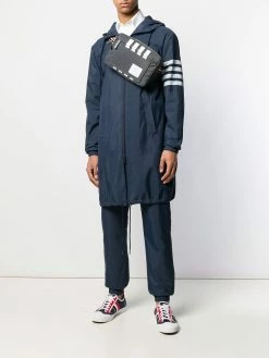 Thom Browne 4-Bar long hooded parka