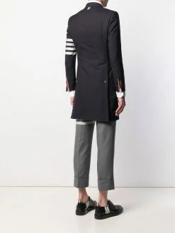 Thom Browne 4-Bar plain weave suiting overcoat