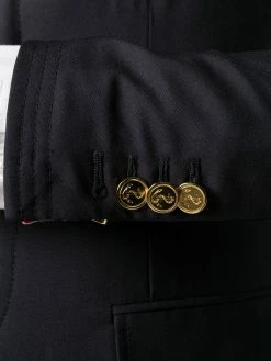 Thom Browne 4-Bar plain weave suiting overcoat