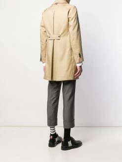 Thom Browne raglan-sleeve bal collar Chesterfield overcoat