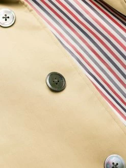 Thom Browne raglan-sleeve bal collar Chesterfield overcoat