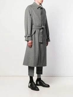 Thom Browne Raglan sleeve cashmere car coat single breasted coats of men 9 Thom Browne raglan-sleeve cashmere car coat