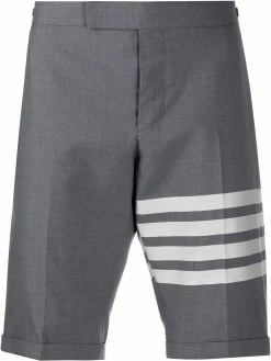 Thom Browne 4-Bar plain weave suiting shorts