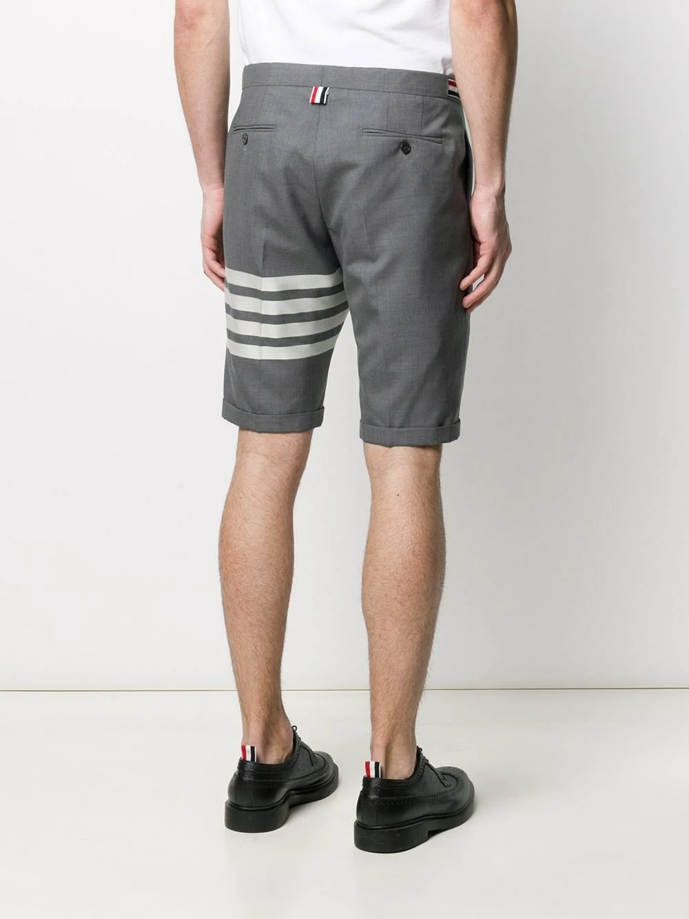 Thom Browne 4 Bar plain weave suiting shorts tailored shorts of men 4 Thom Browne 4-Bar plain weave suiting shorts