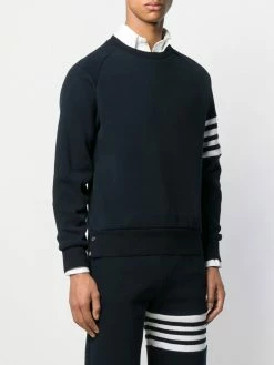 Thom Browne 4-Bar raglan-sleeve sweatshirt