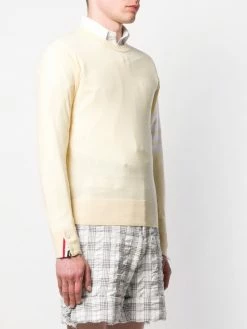 Thom Browne crew neck merino jumper