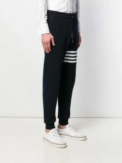 Thom Browne 4-Bar waffle stitch track pants