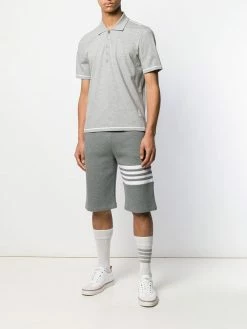 Thom Browne 4-Bar waffle stitch track shorts