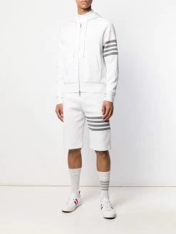 Thom Browne 4-Bar waffle stitch track shorts