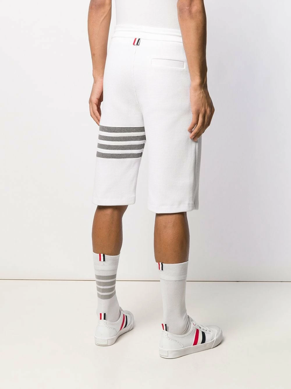 Thom Browne 4 Bar waffle stitch track shorts track & running shorts of men 4 Thom Browne 4-Bar waffle stitch track shorts