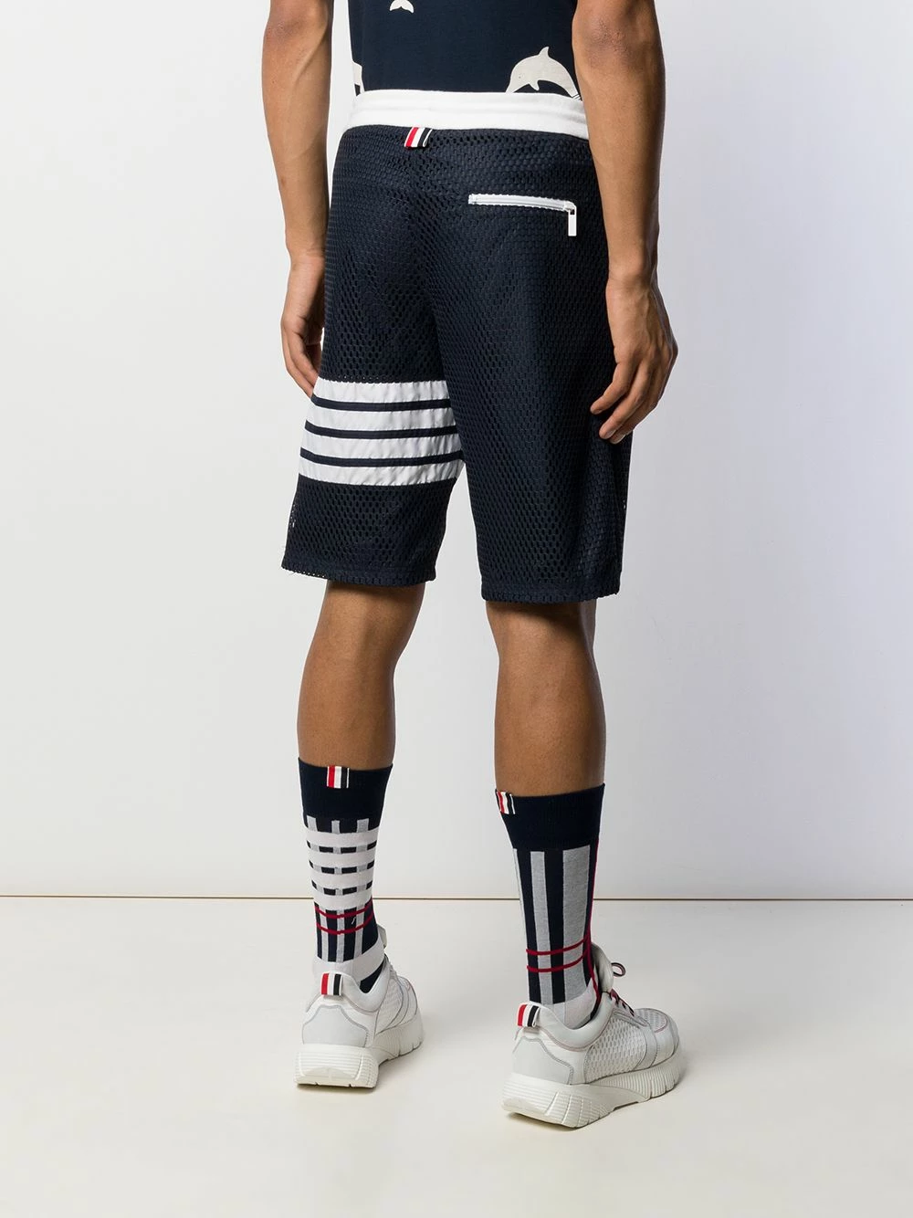 Thom Browne Athletic mesh track shorts running shorts of men 4 Thom Browne athletic mesh track shorts