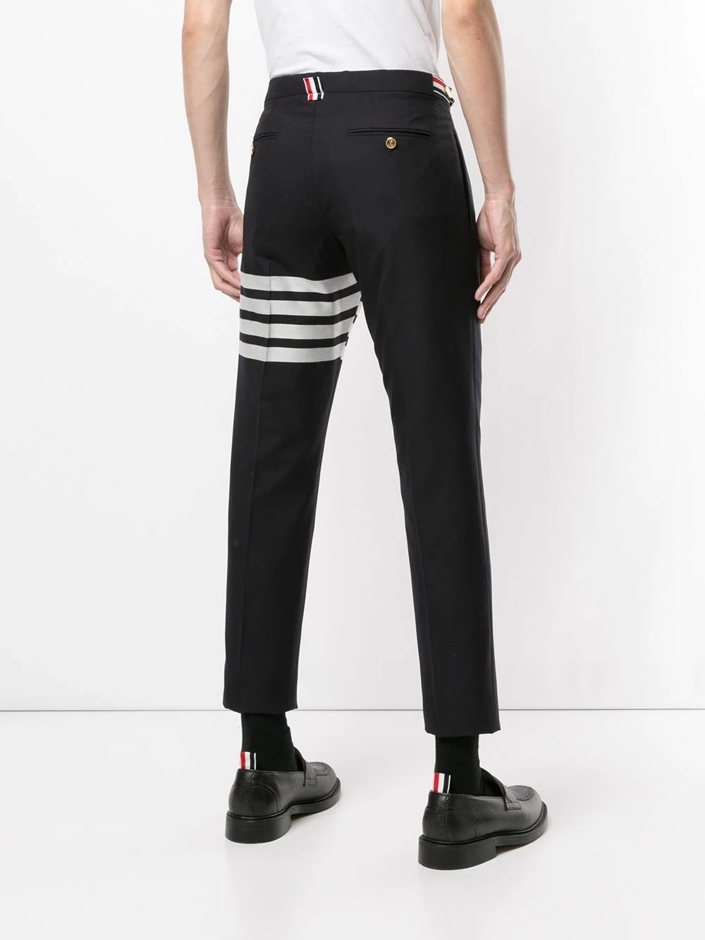 Thom Browne 4 Bar cropped trousers pants of men 4 Thom Browne 4-Bar cropped trousers