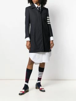 Thom Browne 4-Bar plain weave suiting overcoat