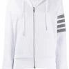 Thom Browne 4-Bar waffle stitch zip-up hoodie