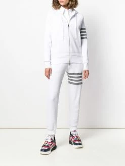 Thom Browne 4-Bar waffle stitch zip-up hoodie