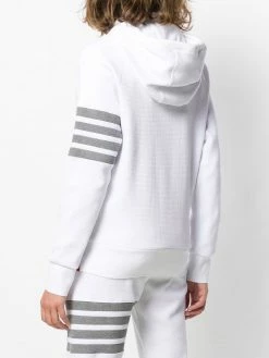 Thom Browne 4-Bar waffle stitch zip-up hoodie