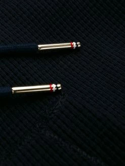 Thom Browne 4-Bar waffle stitch zip-up hoodie