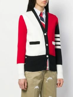 Thom Browne 4-Bar colour-block cardigan