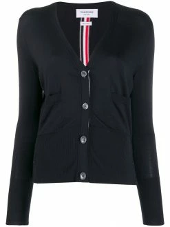 Thom Browne intarsia-stripe v-neck cardigan