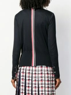 Thom Browne Intarsia stripe v neck cardigan cardigans of women 10 Thom Browne intarsia-stripe v-neck cardigan