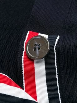 Thom Browne 4-bar raglan sleeved V-neck cardigan