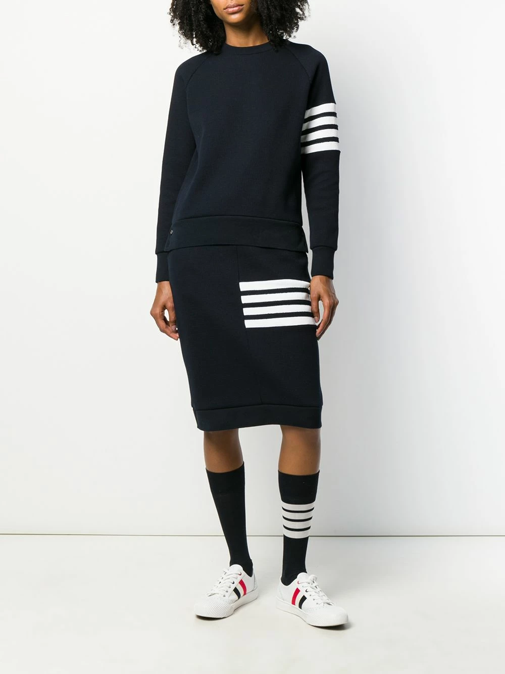 Thom Browne 4 Bar waffle knit sack skirt pencil skirts of women 2 Thom Browne 4-Bar waffle knit sack skirt
