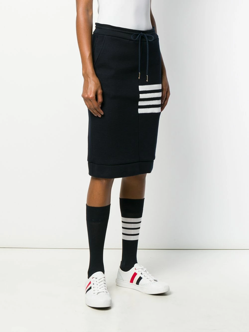 Thom Browne 4 Bar waffle knit sack skirt pencil skirts of women 3 Thom Browne 4-Bar waffle knit sack skirt