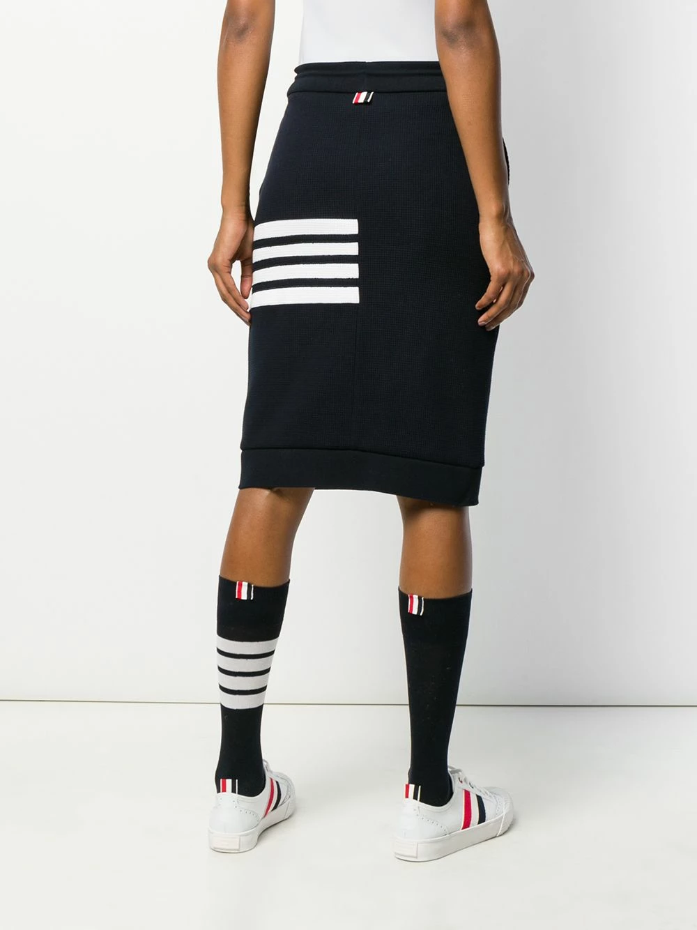 Thom Browne 4 Bar waffle knit sack skirt pencil skirts of women 4 Thom Browne 4-Bar waffle knit sack skirt