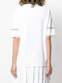 Thom Browne short-sleeved RWB-detail T-shirt