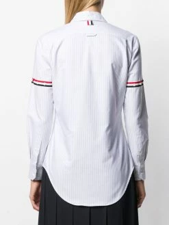 Thom Browne vertical-stripe RWB-detail shirt