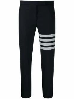 Thom Browne plain weave 4-Bar skinny trousers