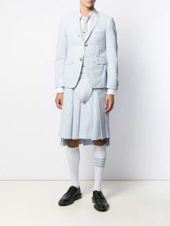 Thom Browne seersucker striped pleated skirt
