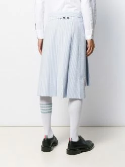Thom Browne seersucker striped pleated skirt