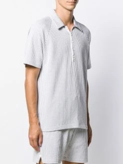Thom Browne Seersucker raglan sleeve polo shirt polo shirts of men 9 Thom Browne seersucker raglan sleeve polo shirt